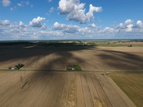 Flight over a field of wheat Stock Footage 70347550