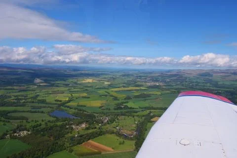 Flight over Fields Stock Photos