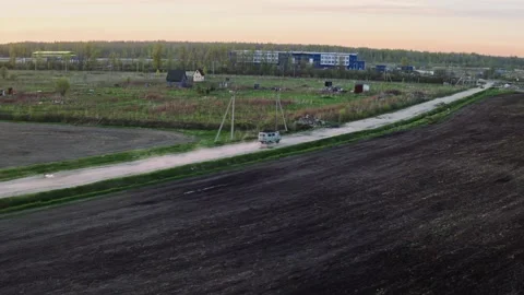 Flight over the fields in the suburbs of St. Petersburg 83 Stock Footage 136060018