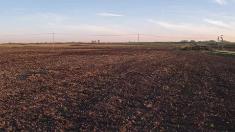Flight over the fields in the suburbs of St. Petersburg 79 Stock Footage 136060782