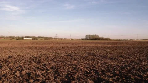Flight over the fields in the suburbs of St. Petersburg 76 Stock Footage 136061478