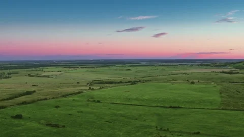 Flight over the fields in the suburbs of St. Petersburg 64 Stock Footage 136062141