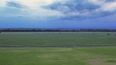 Flight over the fields in the suburbs of St. Petersburg 25 Stock Footage 136062261
