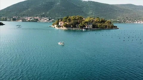 Flight over fisherboat Stock Footage 256475158