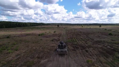 Flight over Flakpanzer Gepard Stock-Footage 250979961