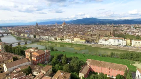 Flight over Florence, Italy Stock Footage 57636955