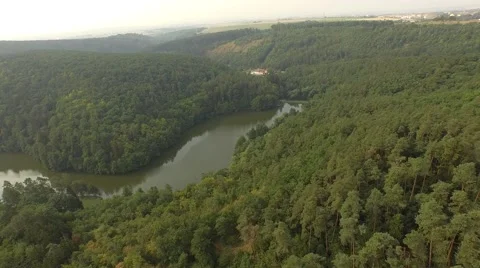 Flight over forest Stock Footage 53366738