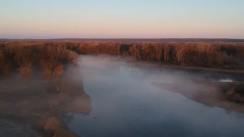 Flight over the forest lakes. Stock Footage 123338434