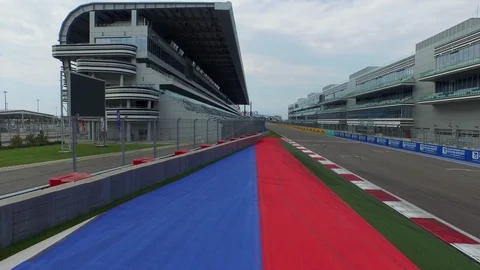 Flight over formula one 스톡 동영상 94723085