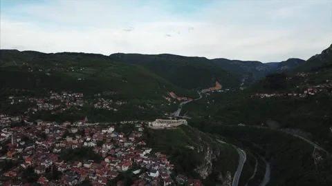 Flight over fortress Stock Footage 321361646