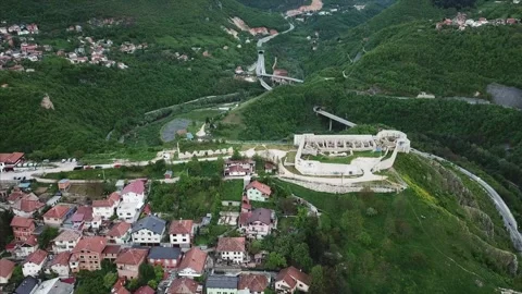 Flight over fortress Stock Footage 321361658
