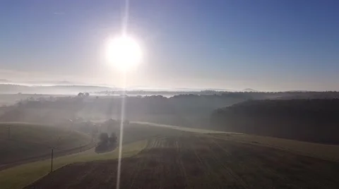 Flight over germany - landscape Video stock 55628432