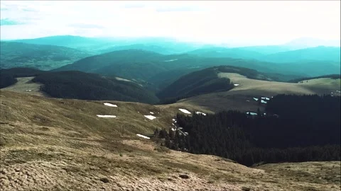 Flight Over Giumalău Mountain Range Stock-Footage 272595894