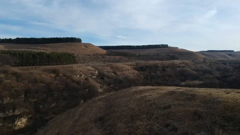 Flight over the gorge. forest. the Mountain Ranges Video stock 103428867