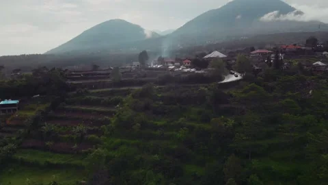 Flight over the gorges in the mountains of Bali. Stock Footage 146114643