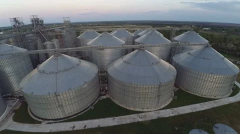 Flight over the granary Stock Footage 63082275