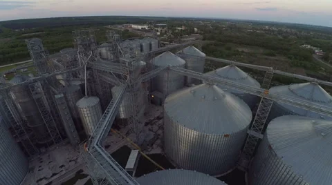 Flight over the granary Video stock 63082280