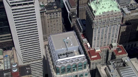 Flight over the Helmsley Building toward New York Hotel. Shot in 2006. Stock Footage 59528675