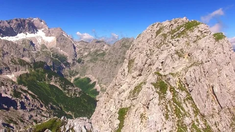 Flight over high mountain range. Stock Footage 72031831