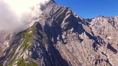 Flight over high mountain range. Video stock 72033124
