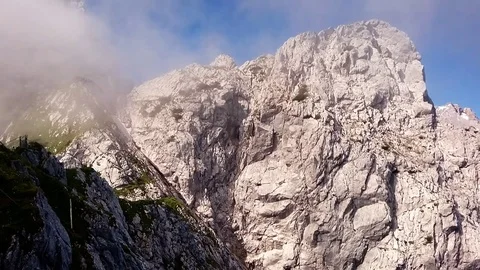 Flight over high mountain range. Video stock 72033860