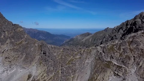 Flight over High Tatras mountains Stock Footage 101019261