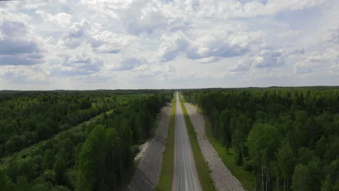 Flight over a highway Stock-Footage 155494862
