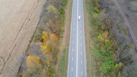 Flight over the highway Stock Footage 163933033
