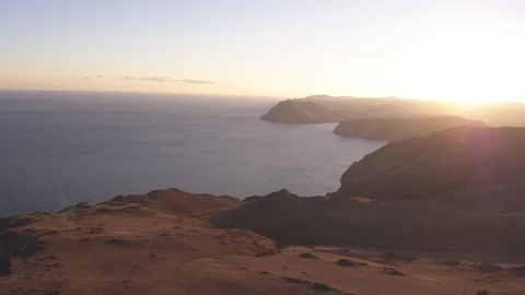 Flight over hills and Baikal lake Видео 123710106