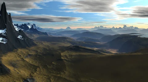 Flight over hills Video stock 32237894