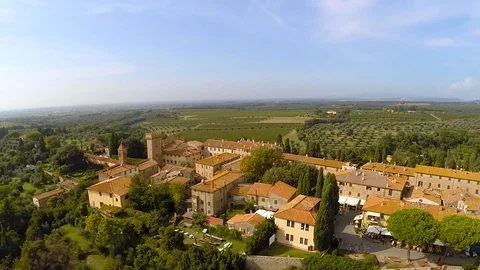 Flight over houses Stock Footage 97930599