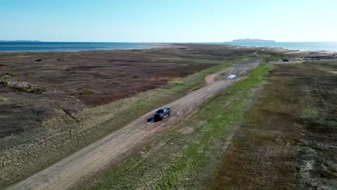 Flight over the Îles de la Madeleine (Canada) Stock Footage 253058965