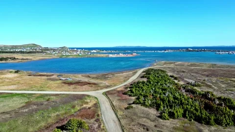 Flight over the Îles de la Madeleine (Canada) Video stock 253059124
