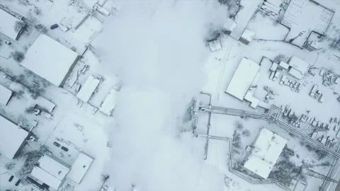 Flight over the industrial zone to the pipe of the heat power network with a Stock Footage 163530835