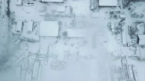 Flight over the industrial zone to the pipe of the heat power network with a Stock Footage 164217638