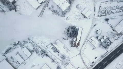 Flight over the industrial zone to the pipe of the heat power network with a Stock-Footage 219624238