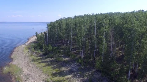 Flight over an Island Stock Footage 95761162