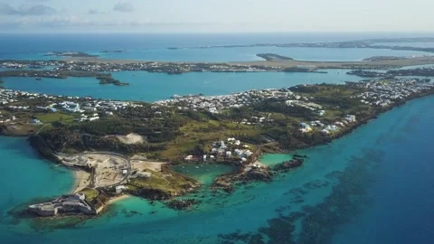 Flight over island Stock Footage 210229905