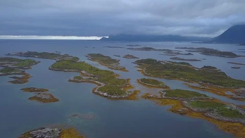 Flight over the islands archipelago Stock Footage 94167229