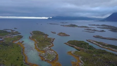 Flight over the islands archipelago Stock Footage 94203809