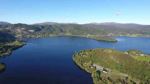 Flight over Kalandsvannet Stock Footage 201248314