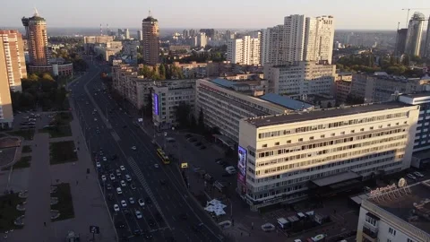 Flight over Kyiv, in particular over the central Pechersk district Stock Footage 225152204