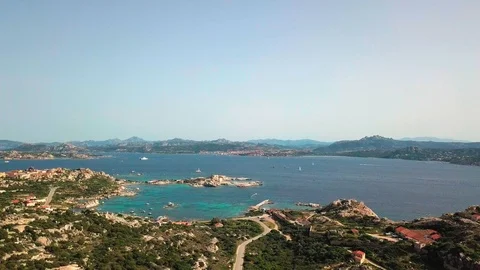 Flight over La Maddalena Stock Footage 101846302