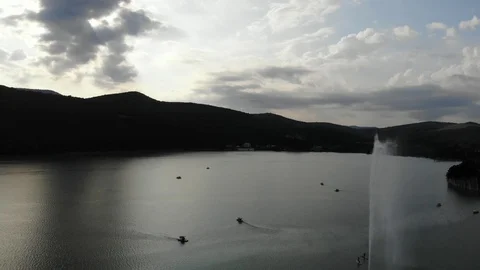 Flight over the lake Abrau. Stock Footage 118162386