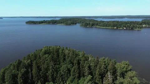 Flight over Lake With a Drone Stock Footage 201620979