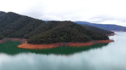 Flight Over Lake Eildon And Eucalyptus Forest Video stock 335568307