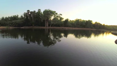 Flight Over Lake Stock Footage 48621849