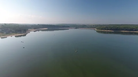 Flight over the lake Stock Footage 77161434