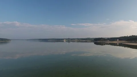 Flight over the lake Stock Footage 77162105