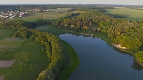 Flight over the lake Stock Footage 81508106